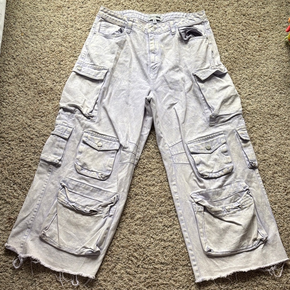 Fashion Nova Light Purple Cargo Pants